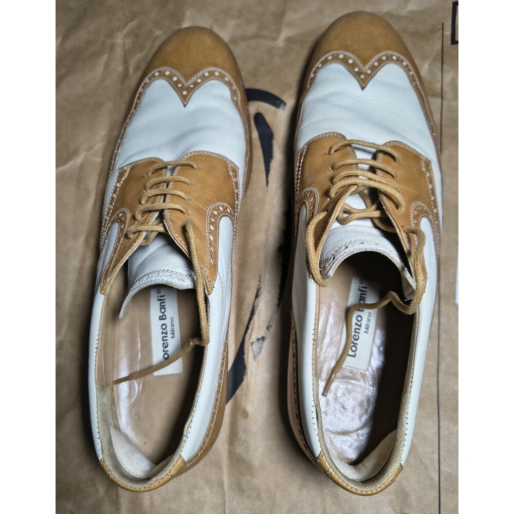 Lorenzo Banfi Milano Men Two Tone Brogue dress shoes Size 12